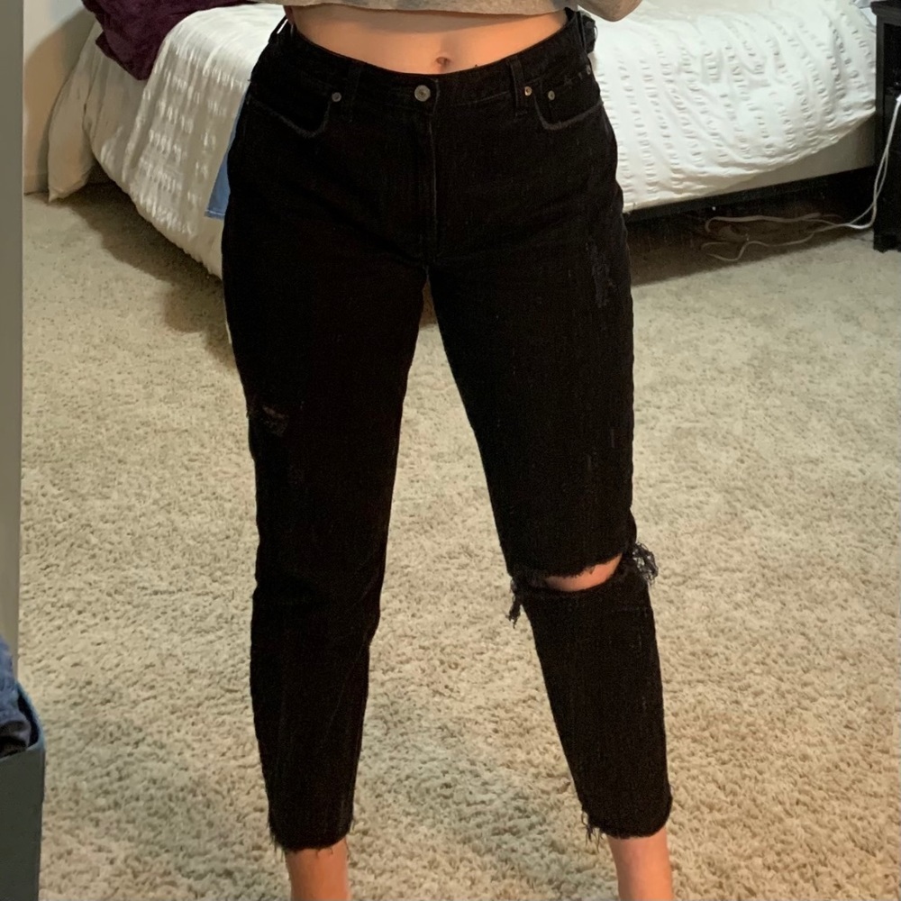 Abercrombie Black Mom Jeans (Curvy Tall)